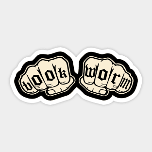 Bookworm Knuckle Tattoo's Sticker